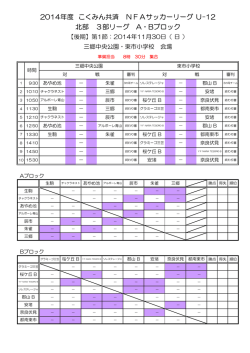 北部 3部リーグ A・Bブロック 2014年度 こくみん