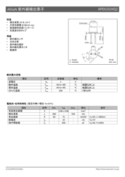 AlGaN 紫外線検出素子 KPDU31HQ2