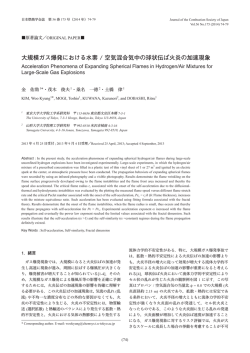 大規模ガス爆発における水素 / 空気混合気中の球状