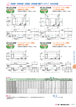 ZNⅢ型・ZDN Ⅲ型・ZB Ⅲ型・ZDB Ⅲ型 浅型グリーストラップ SUS304製