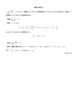 log x/xの極限について