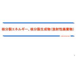 核分裂エネルギー、核分裂生成物（放射性廃棄物）