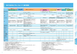 SKYMENU Pro Ver.11 動作環境