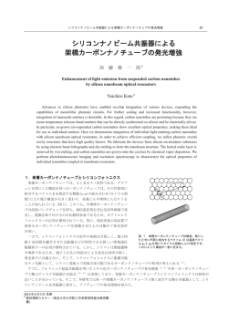 シリコンナノビーム共振器による 架橋カーボンナノチューブの発光増強