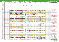 筑波サーキット・コース2000 走行スケジュール《2015年1月》