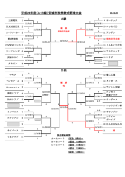 平成26年度（A・B級）安城市秋季軟式野球大会 A級 B級