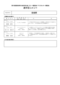 選手団コメント