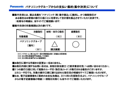パナソニックグループからの支払い集約(集中決済)について