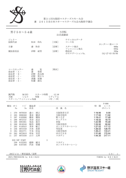 男子50～54歳 - 野沢温泉スキー場
