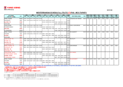 MEDITERRANEAN SCHEDULE by JTS/JTC/PAS