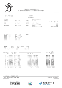 ジュニア女子 - 野沢温泉スキー場