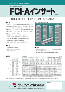後施工用インサートでシリーズ化 (M12～M24)