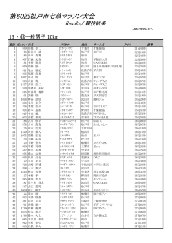 13 ・ ⑬一般男子 10km