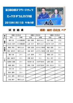 ミックスダブルスCD級