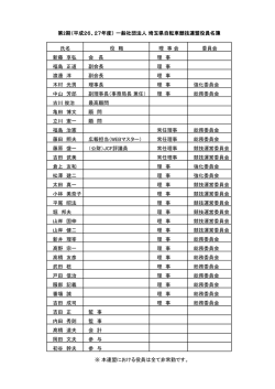 役員名簿 - 埼玉県自転車競技連盟