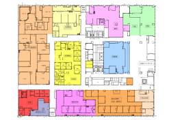 食堂 売店 薬局 職員 玄関 内視鏡室 放射線科 生理検査 救急 防災