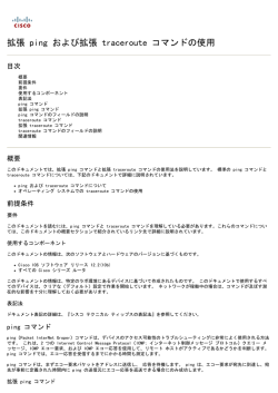 拡張 ping および拡張 traceroute コマンドの使用