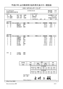 オリエンテーリング - 山口県スキー連盟