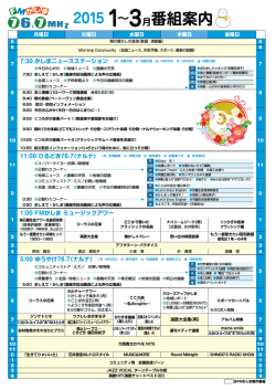 2015 1〜3 - エフエムかしま