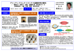 プリンテッドエレクトロニクス基盤材料の創生 栗原 正人