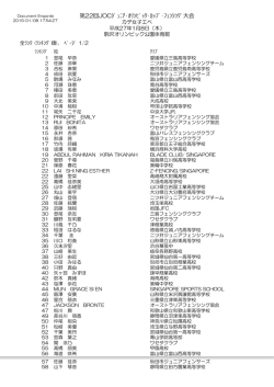 カデ女子エペ - 日本フェンシング協会