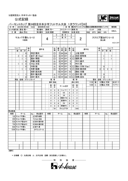 公式記録 - 日本サッカー協会