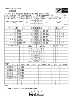 公式記録 - 日本サッカー協会