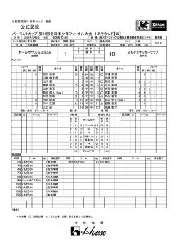 公式記録 - 日本サッカー協会