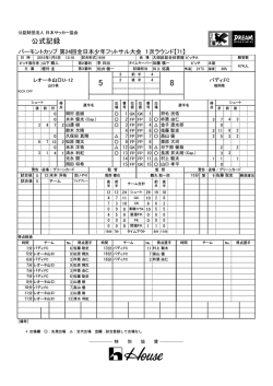 公式記録 - 日本サッカー協会