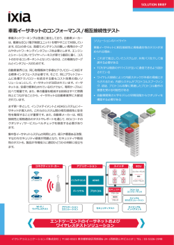 車載イーサネットのコンフォーマンス/相互接続性テスト