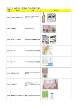 ロゴマーク 活用状況一覧（平成24年度、平成25年度）