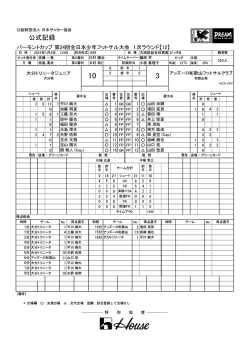 公式記録 - 日本サッカー協会