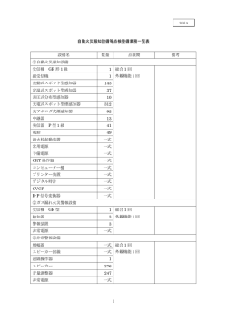 別紙9 自動火災報知設備等点検整備業務一覧表