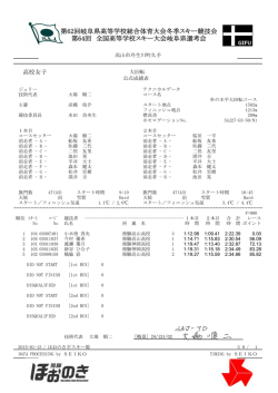第62回岐阜県高等学校総合体育大会冬季スキー