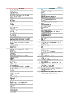 12/24現在 IFF出展者名 FBS出展者名 あ ア