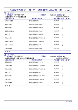 平成27年1月6日執行 指名競争入札結果一覧