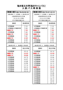 こちら - 福井県立大学