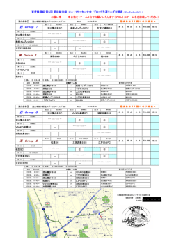各会場別組合せ表 - フォルテ野田サッカークラブ