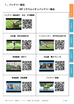 1、バッテリー製品 36V リチウムイオンバッテリー製品