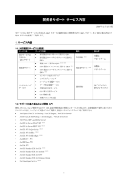 開発者サポート サービス内容