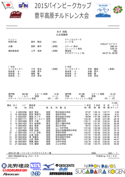 女子 - 菅平高原スキークラブ