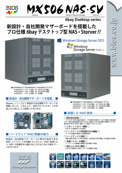 新設計・自社開発マザーボードを搭載した プロ仕様 6bay