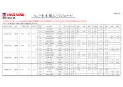 セブ-日本 輸入スケジュール