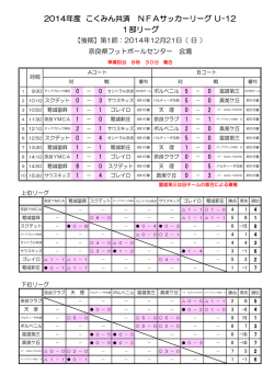 2014年度 こくみん共済 NFAサッカーリーグ U