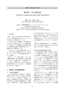 酸化物ナノ粒子製造技術