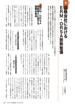 保険会社におけるERM・ORSA態勢整備 （PDF：307KB）
