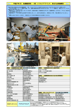 1月度安全大会の報告をアップしました。