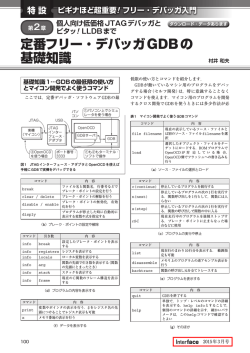 定番フリー・デバッガGDBの 基礎知識