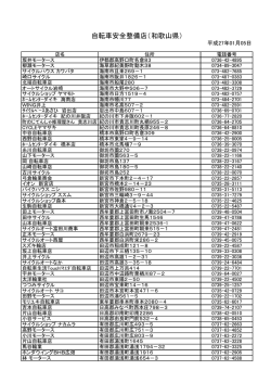 自転車安全整備店（和歌山県）