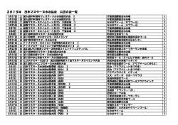 2015年 日本マスターズ水泳協会 公認大会一覧